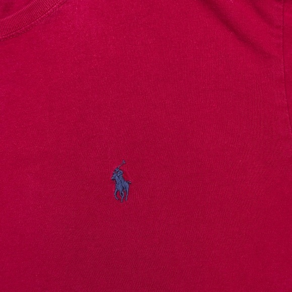 VINTAGE Polo Ralph Lauren T Shirt Men's Size M Red Short Sleeve Pony Y2K Tee - Picture 4 of 7